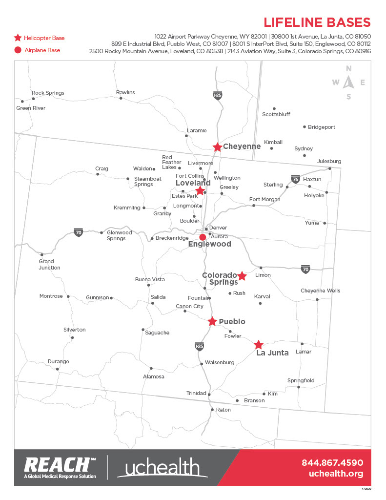 >UCHealth Lifeline Areas Served